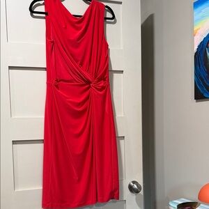 Lauren Ralph Lauren Red V-Neck Dress Detail